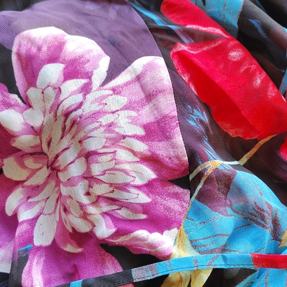 #4 Danny and Nicole Multi-colored Flare Long Dress Size: 18W - Picture 6 of 7